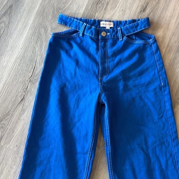 Zara The Mel Pants bright blue size 10 - Picture 4 of 9